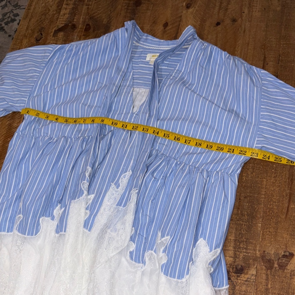Anthropologie Maeve V-Neck Ombre Lace Mini Shirt Dress NWOT - Picture 15 of 17
